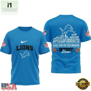 Detroit Lions Football Legends of the Game 3D Shirt