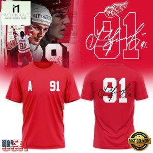 Detroit Red Wings 91 Sergei Fedorov All Over Print T Shirt