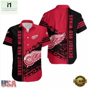 Detroit Red Wings Bold Strike Summer Hawaiian Shirt