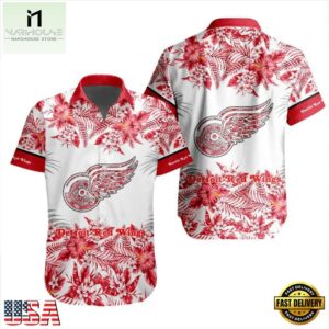 Detroit Red Wings Floral Elegance Summer Hawaiian Shirt