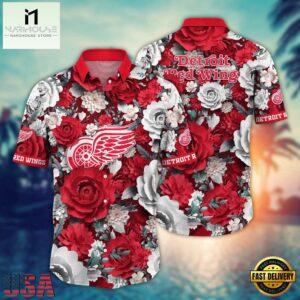 Detroit Red Wings Floral Majesty Summer Hawaiian Shirt
