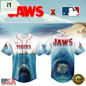 Detroit Tigers MLB x JAWS Baseball Jersey Shirt For Fans