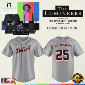 Detroit Tigers The Lumineers Automatic World Tour Baseball Jersey