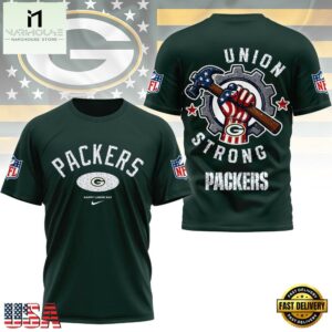 Green Bay Packers Union Strong Labor Day All Over Print Shirt