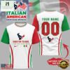 Houston Texans NFL Italian American Heritage Month 3D Shirt