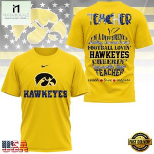 Iowa Hawkeyes Teacher Pride Unisex 3D Shirt