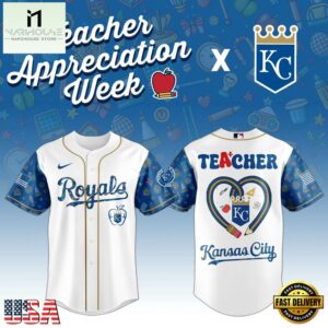 Kansas City Royals MLB X Teacher Appreciation Week Baseball Jersey Shirt