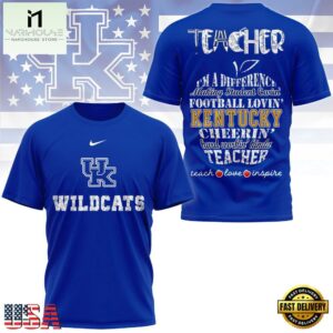 Kentucky Wildcats Teacher Pride Unisex 3D Shirt