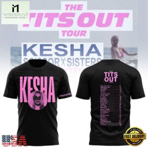 Kesha The Tits Out Tour 2025 Limited Edition Black Unisex T Shirt