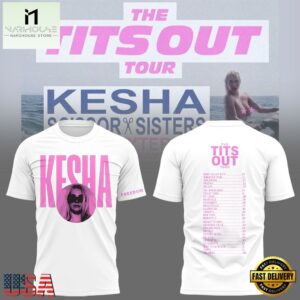 Kesha The Tits Out Tour 2025 Limited Edition White Unisex T Shirt