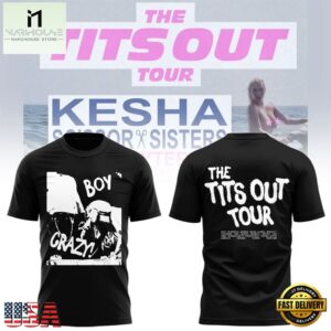 Kesha The Tits Out Tour 2025 New Design Black Unisex T Shirt