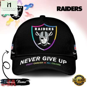 Las Vegas Raiders Never Give Up Fight Cancer In All Colors Classic Cap