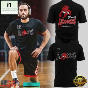 Leones de Ponce Play Offs 2025 Basketball Black 3D Shirt