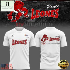 Leones de Ponce Play Offs 2025 Basketball White 3D Shirt