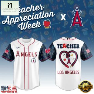 Los Angeles Angels MLB X Teacher Appreciation Week Baseball Jersey Shirt