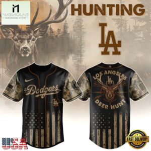 Los Angeles Dodgers MLB x Deer Hunting Baseball Jersey Shirt