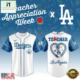Los Angeles Dodgers MLB X Teacher Appreciation Week Baseball Jersey Shirt