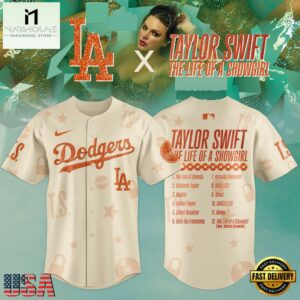 Los Angeles Dodgers x Taylor Swift The Life of a Showgirl 2025 Limited Editions Baseball Jersey Shirt