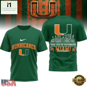 Miami Hurricanes Legends of the Game 3D Shirt