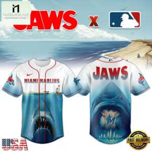 Miami Marlins MLB x JAWS Baseball Jersey Shirt For Fans