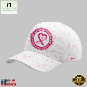 Milwaukee Brewers Cancer Awareness Night 2025 Baseball Cap
