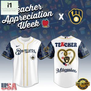 Milwaukee Brewers MLB X Teacher Appreciation Week Baseball Jersey Shirt