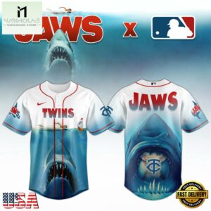 Minnesota Twins MLB x JAWS Baseball Jersey Shirt For Fans