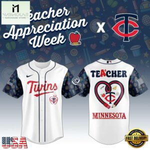 Minnesota Twins MLB X Teacher Appreciation Week Baseball Jersey Shirt