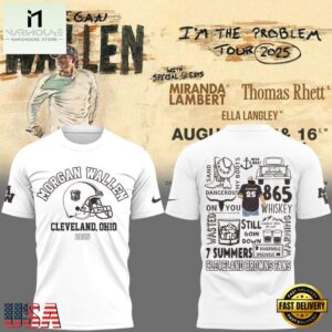 Morgan Wallen x Cleveland Browns 2025 White Shirt