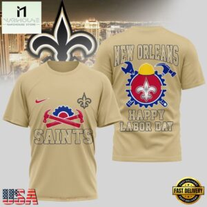 New Orleans Saints NFL Happy Labor Day 2025 Uniesx 3D Shirt
