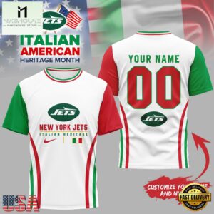 New York Jets NFL Italian American Heritage Month 3D Shirt