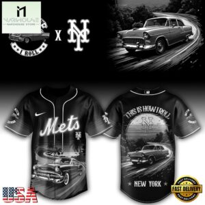 New York Mets MLB x Classic Car Pride Baseball Jersey For Fans