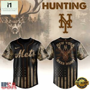 New York Mets MLB x Deer Hunting Baseball Jersey Shirt