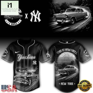 New York Yankees MLB x Classic Car Pride Baseball Jersey For Fans