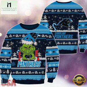 NFL Carolina Panthers x Grinch Movies Ugly Christmas Sweater