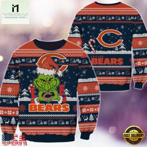 NFL Chicago Bears x Grinch Movies Ugly Christmas Sweater