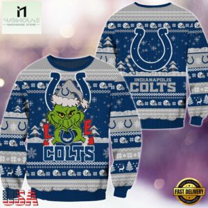 NFL Indianapolis Colts x Grinch Movies Ugly Christmas Sweater