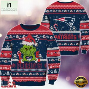 NFL New England Patriots x Grinch Movies Ugly Christmas Sweater