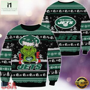 NFL New York Jets x Grinch Movies Ugly Christmas Sweater