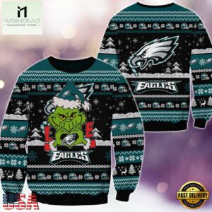 NFL Philadelphia Eagles x Grinch Movies Ugly Christmas Sweater