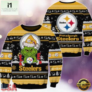 NFL Pittsburgh Steelers x Grinch Movies Ugly Christmas Sweater