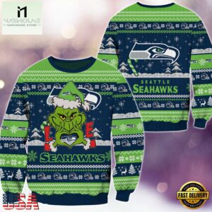 NFL Seattle Seahawks x Grinch Movies Ugly Christmas Sweater