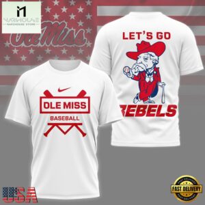 Ole Miss Rebell NCAA Baseball 3D Shirt