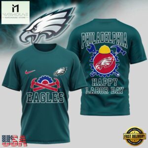 Philadelphia Eagles NFL Happy Labor Day 2025 Uniesx 3D Shirt