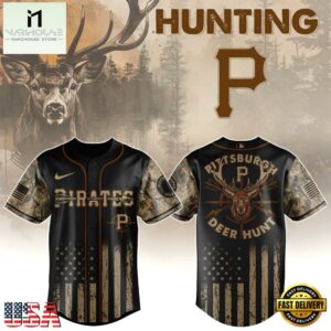 Pittsburgh Pirates MLB x Deer Hunting Baseball Jersey Shirt