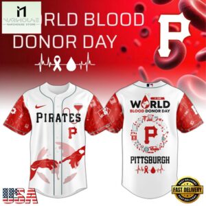 Pittsburgh Pirates MLB x World Blood Donor Day Baseball Jersey For Fans