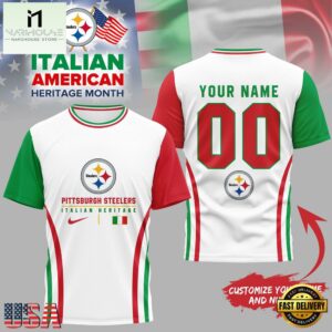 Pittsburgh Steelers NFL Italian American Heritage Month 3D Shirt