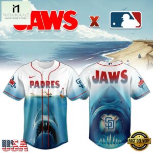 San Diego Padres MLB x JAWS Baseball Jersey Shirt For Fans