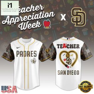 San Diego Padres MLB X Teacher Appreciation Week Baseball Jersey Shirt