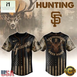 San Francisco Giants MLB x Deer Hunting Baseball Jersey Shirt